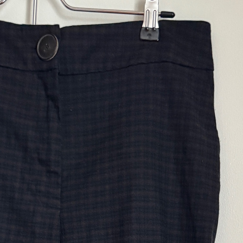 Mango plaid, navy trousers